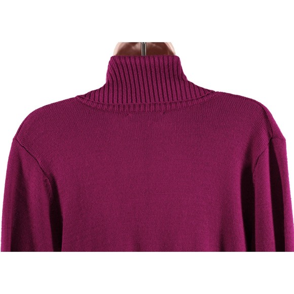 Coldwater Creek Womens Open Front Cardigan Sweater XS (4-6) Magenta Merino Wool - Picture 6 of 10